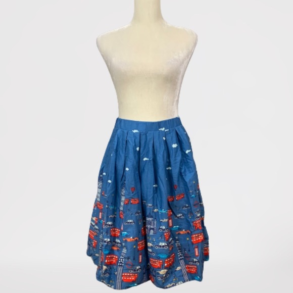 Pony Boy Vintage Clothing Dresses & Skirts - The London Traffic Jam A Line Skirt-M